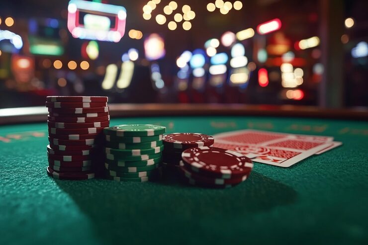 Live-dealer table interface showing multiple camera angles and betting options